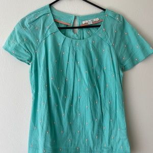 NWT Boden cotton blouse with embroidery details